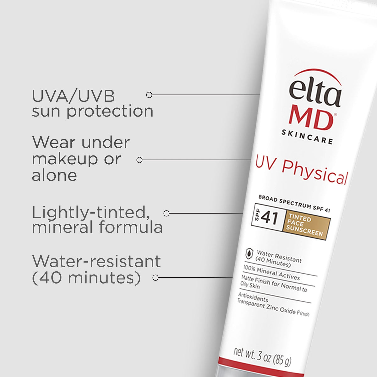 UV Physical Broad Spectrum SPF41 Tinted