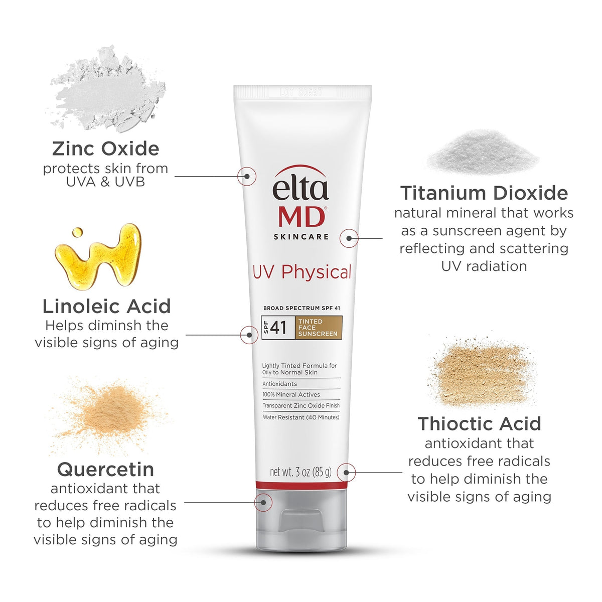 UV Physical Broad Spectrum SPF41 Tinted